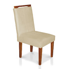 Kit 6 Cadeiras De Jantar Lyon Suede Pés Castanho - Pallazio -