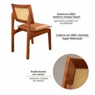 Kit 6 Cadeiras De Jantar Madeira 100% Maciça Tauari E Rattan