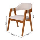 Kit 6 Cadeiras De Jantar Madeira Maciça Tauari Estofada E Bra