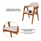 Kit 6 Cadeiras De Jantar Madeira Maciça Tauari Estofada E Bra