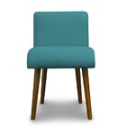 Kit 6 Cadeiras De Jantar Madri Suede Azul Turquesa - Meu Lar