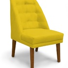 Kit 6 Cadeiras De Jantar Paris Suede Amarelo - Meular Decor