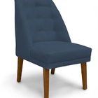 Kit 6 Cadeiras De Jantar Paris Suede Azul Marinho - Meular De