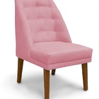 Kit 6 Cadeiras De Jantar Paris Suede Rosa - Meular Decor