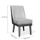 Kit 6 Cadeiras De Jantar Virgínia Composê Linho Azul Jeans E