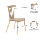 Kit 6 Cadeiras De Jantar Windsor Fendi