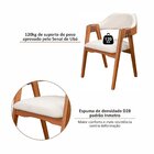 Kit 6 Cadeiras De Madeira 100% Maciça Tauari, Estofada E Braç