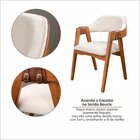 Kit 6 Cadeiras De Madeira 100% Maciça Tauari, Estofada E Braç