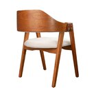 Kit 6 Cadeiras De Madeira 100% Maciça Tauari, Estofada E Braç