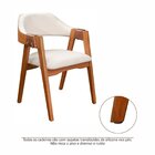 Kit 6 Cadeiras De Madeira 100% Maciça Tauari, Estofada E Braç