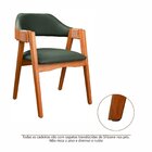 Kit 6 Cadeiras De Madeira Maciça Tauari, Estofada E Braço Com