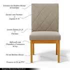 Kit 6 Cadeiras De Sala De Jantar Estofadas Gomes Madeira Maci