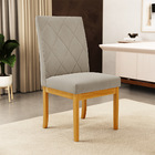 Kit 6 Cadeiras De Sala De Jantar Estofadas Gomes Madeira Maci