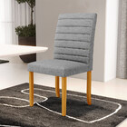 Kit 6 Cadeiras De Sala De Jantar Estofadas Veiga Madeira Maci