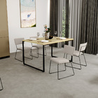 Kit 6 Cadeiras Decorativa Estofada Para Sala De Jantar Base E