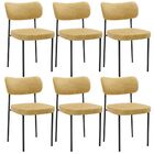 Kit 6 Cadeiras Decorativa Estofada Para Sala De Jantar Melina