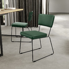 Kit 6 Cadeiras Decorativa Estofada Sala De Jantar Base Aço Al