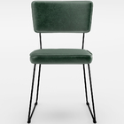 Kit 6 Cadeiras Decorativa Estofada Sala De Jantar Base Aço Al