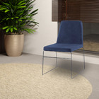 Kit 6 Cadeiras Decorativa Sala De Jantar Anne Linho Azul Mari