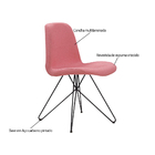 Kit 6 Cadeiras Decorativa Sala De Jantar Base De Aço Meyer Li