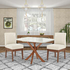 Kit 6 Cadeiras Decorativa Sala De Jantar Madeira Maciça Braga