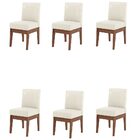 Kit 6 Cadeiras Decorativa Sala De Jantar Madeira Maciça Braga