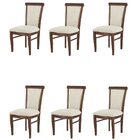 Kit 6 Cadeiras Decorativa Sala De Jantar Madeira Maciça Fabre