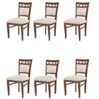 Kit 6 Cadeiras Decorativa Sala De Jantar Madeira Maciça Jacqu