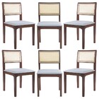 Kit 6 Cadeiras Decorativa Sala De Jantar Nivea Amêndoa G55 -