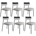 Kit 6 Cadeiras Decorativas Estofada Sala Jantar Melina L02 Li