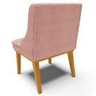 Kit 6 Cadeiras Decorativas Sala De Jantar Base Fixa De Madeir