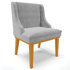 Kit 6 Cadeiras Decorativas Sala De Jantar Base Fixa De Madeir