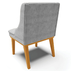 Kit 6 Cadeiras Decorativas Sala De Jantar Base Fixa De Madeir