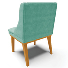 Kit 6 Cadeiras Decorativas Sala De Jantar Base Fixa De Madeir