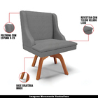 Kit 6 Cadeiras Decorativas Sala De Jantar Base Giratória De M