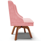 Kit 6 Cadeiras Decorativas Sala De Jantar Base Giratória De M