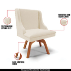 Kit 6 Cadeiras Decorativas Sala De Jantar Base Giratória De M