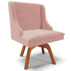 Kit 6 Cadeiras Decorativas Sala De Jantar Base Giratória De M