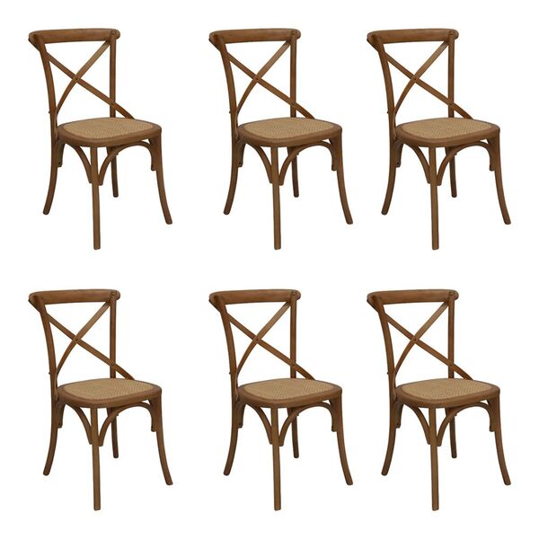 Kit 6 Cadeiras Decorativas Sala De Jantar Cozinha Danna Ratta
