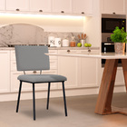 Kit 6 Cadeiras Decorativas Sala De Jantar Fennel Linho Cinza