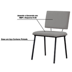 Kit 6 Cadeiras Decorativas Sala De Jantar Fennel Linho Cinza