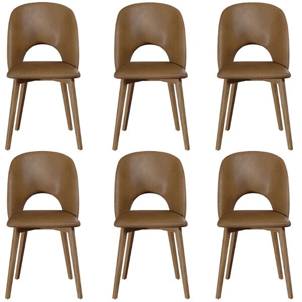 Kit 6 Cadeiras Decorativas Sala De Jantar Madeira Maciça Hada