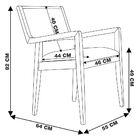 Kit 6 Cadeiras Decorativas Sala De Jantar Megan Amêndoa Linho