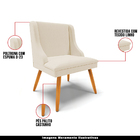 Kit 6 Cadeiras Decorativas Sala De Jantar Pés Palito De Madei