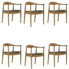 Kit 6 Cadeiras Decorativas Sala E Escritório Colonial Madeira