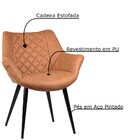 Kit 6 Cadeiras Decorativas Sala E Escritório Mandalla Pu Sint