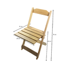 Kit 6 Cadeiras Dobrável Madeira Natural Para Bar E Restaurante