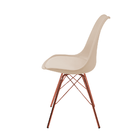 Kit 6 Cadeiras Eames Leda Design Estofada Fendi Tower Cobre