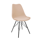 Kit 6 Cadeiras Eames Leda Design Estofada Fendi Tower Preto