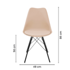 Kit 6 Cadeiras Eames Leda Design Estofada Fendi Tower Preto